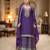 Violet color chinon fabric designer embroidery work graceful palazzo dress