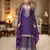 Violet color chinon fabric embroidery work graceful palazzo dress