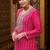 Pink color chinon fabric designer embroidery work graceful palazzo dress