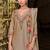 Brown color viscose fabric designer embroidered readymade suit