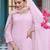 Pink color georgette fabric beautiful embroidered free size stitched suit