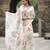 White georgette floral digital print kurta with rayon bottom & printed dupatta set