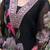 Black georgette floral digital print kurta with rayon bottom & printed dupatta set