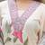 White georgette floral digital print kurta with rayon bottom & printed dupatta set