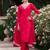 Women's Gorgeous Embroidery Rayon Slub Fabric Stright Kurta Pant with Dupatta Set