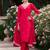 Women's Gorgeous Embroidery Rayon Slub Fabric Stright Kurta Pant with Dupatta Set