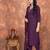 Deep wine roman silk embroidered kurta with pant & chanderi dupatta set