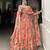 Women's Gorgeous Printed Georgette Fabric Flared Gown with Dupatta Set