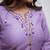 Purple embroidered rayon slub kurta with pant & chanderi cotton dupatta set
