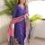 Women's Gorgeous Embroidery Vichitra Fabric Stright Kurta Pant with Dupatta Set