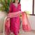 Women's Gorgeous Embroidery Vichitra Fabric Stright Kurta Pant with Dupatta Set