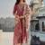 Brown cotton silk embroidered kurta with pant & chanderi dupatta set