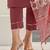 Brown cotton silk embroidered kurta with pant & chanderi dupatta set