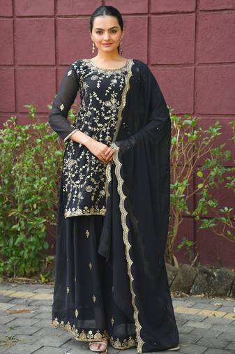 Designer georgette sharara suit dupatta for women