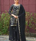 Designer georgette sharara suit dupatta for women