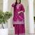 Designer chinon ready to wear kurta plazo dupatta for women