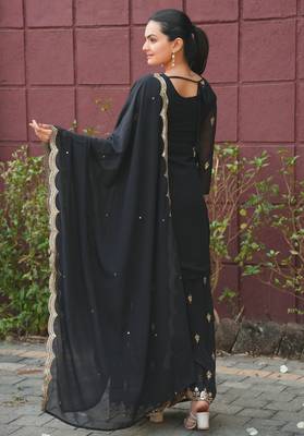 Designer georgette sharara suit dupatta for women 4