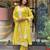 Women's Gorgeous Embroidery Georgette Fabric Stright Kurta Pant with Dupatta Set