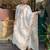 Women's Gorgeous Embroidery Viscose Chinnon Fabric Pleated Kurta Pant with Dupatta Set