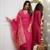 Women's Gorgeous Embroidery Viscose Chanderi Fabric Straight Kurta Pant with Dupatta Set