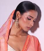 Gold plated kundan earrings