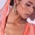 Gold plated kundan earrings