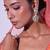 Green gold plated kundan earrings