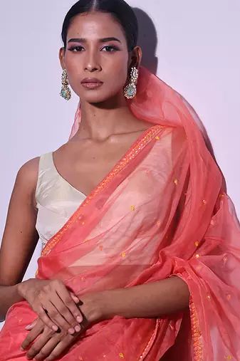 Green gold plated kundan earrings