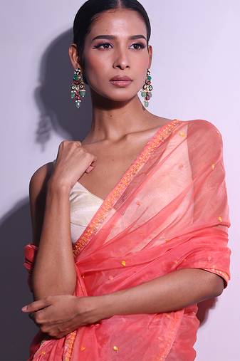 Multicolor gold plated beaded jewellery earrings