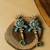 Blue stone gold plated necklace set