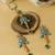 Blue stone gold plated necklace set