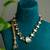 Silver stone gold plated necklace set