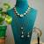 Silver stone gold plated necklace set
