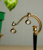 Silver stone gold plated earrings