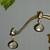 Silver stone gold plated earrings