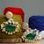 Green stone gold plated earrings