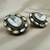 Silver stone gold plated earrings