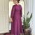 Women's Gorgeous Embroidery Vichitra Silk Fabric Flared Kurta Pant with Dupatta Set