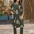 Floral Printed Shirt Collar A-Line Kurta With Pyjama