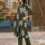Floral Printed Shirt Collar A-Line Kurta With Pyjama
