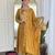 Women's Gorgeous Embroidery Vichitra Silk Fabric Flared Kurta Pant with Dupatta Set