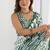 Off white chinon printed party wear saree