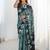 Multi color chinon printed party wear saree