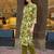 Floral Printed Shirt Collar A-Line Kurta With Pyjama