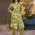 Floral Printed Shirt Collar A-Line Kurta With Pyjama