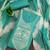 Women's sea green unstitched thread embroidery pc cotton dress material (cp9102sgn)