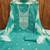 Women's sea green unstitched thread embroidery pc cotton dress material (cp9102sgn)