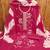 Women's pink unstitched thread sequence embroidery pc cotton dress material (cp9105pnk)