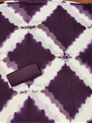 Women's purple thread sequence embroidery pc cotton dress material 4