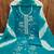 Women's sea green unstitched thread sequence embroidery pc cotton dress material (cp9105sgn)